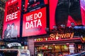 Large Billboards above the Times Square Ã¢â¬â 42nd Stree Subway station